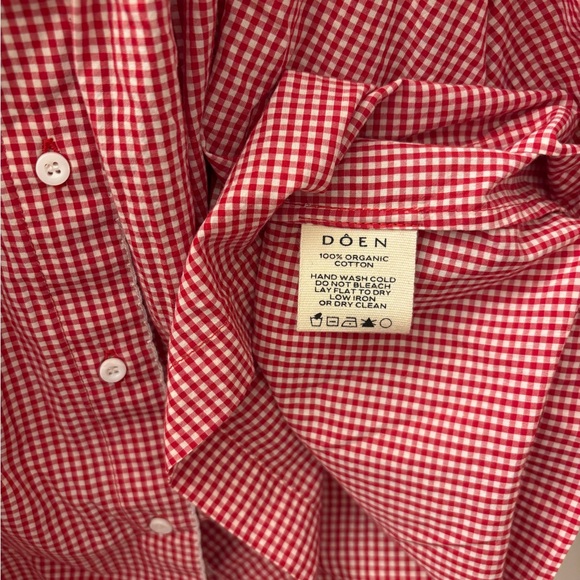 Doen Tennessee Top in Cerise Paris Gingham - Picture 6 of 6